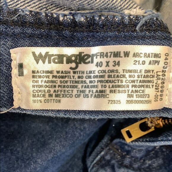 Wrangler, FR, men’s work jeans, size 40 - Picture 8 of 15